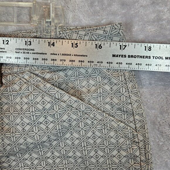 Mondetta Womens Large Patterned Cotton Blend Shorts Gray pockets casual stretch - Picture 4 of 11